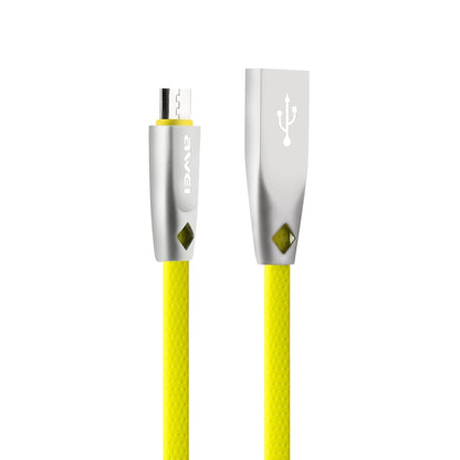 AWEI CL-96 USB เป็น Micro USB แบบพกพา TPE + สายเคเบิลข้อมูลโลหะผสมอลูมิเนียม, 2A, ความยาว: 1 ม.