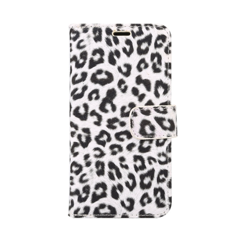 สำหรับ iPhone X ลายเสือดาว PU + PC เคสหนังพลิกแนวนอนพร้อมตัวยึดและช่องเสียบการ์ด, For X