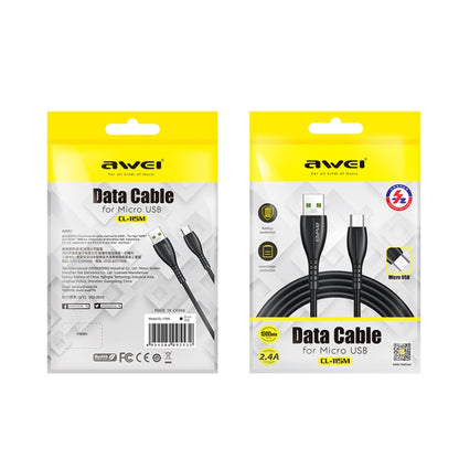 awei CL-115M 1 ม. 2.4A สายชาร์จ USB เป็น Micro USB