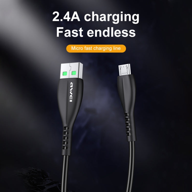 awei CL-115M 1 ม. 2.4A สายชาร์จ USB เป็น Micro USB
