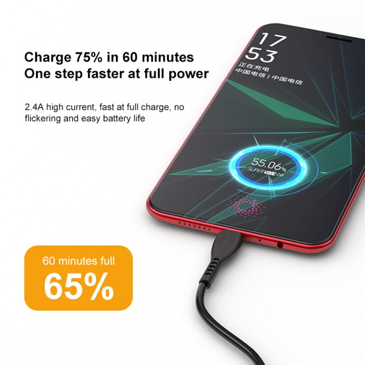 awei CL-115M 1 ม. 2.4A สายชาร์จ USB เป็น Micro USB