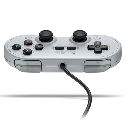 8Bitdo SN30 PRO จอยสติ๊กเกมแพดแบบมีสาย USB สำหรับสวิตช์ / Steam / PC, SN30 PRO Wired(Grey)