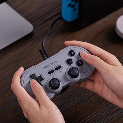 8Bitdo SN30 PRO จอยสติ๊กเกมแพดแบบมีสาย USB สำหรับสวิตช์ / Steam / PC, SN30 PRO Wired(Grey)