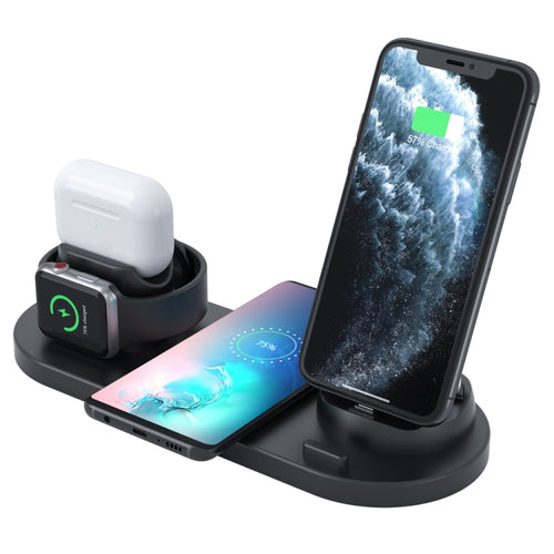 เครื่องชาร์จไร้สาย 6 in 1 ที่อัปเกรดแล้ว HQ-UD15 สำหรับ iPhone, Apple Watch, AirPods และโทรศัพท์ Android อื่นๆ