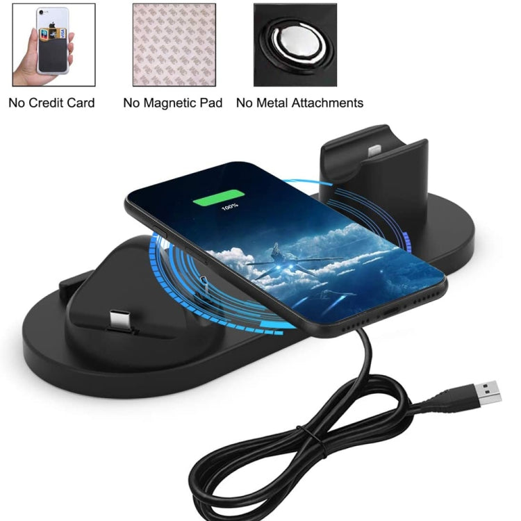 เครื่องชาร์จไร้สาย 6 in 1 ที่อัปเกรดแล้ว HQ-UD15 สำหรับ iPhone, Apple Watch, AirPods และโทรศัพท์ Android อื่นๆ