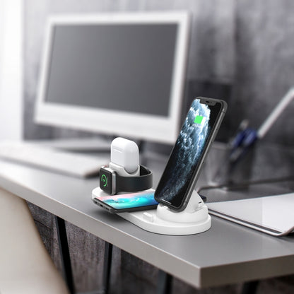 เครื่องชาร์จไร้สาย 6 in 1 ที่อัปเกรดแล้ว HQ-UD15 สำหรับ iPhone, Apple Watch, AirPods และโทรศัพท์ Android อื่นๆ