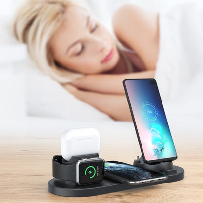 เครื่องชาร์จไร้สาย 6 in 1 ที่อัปเกรดแล้ว HQ-UD15 สำหรับ iPhone, Apple Watch, AirPods และโทรศัพท์ Android อื่นๆ