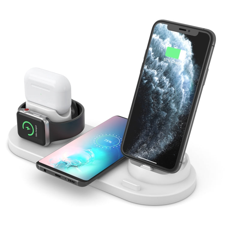 เครื่องชาร์จไร้สาย 6 in 1 ที่อัปเกรดแล้ว HQ-UD15 สำหรับ iPhone, Apple Watch, AirPods และโทรศัพท์ Android อื่นๆ