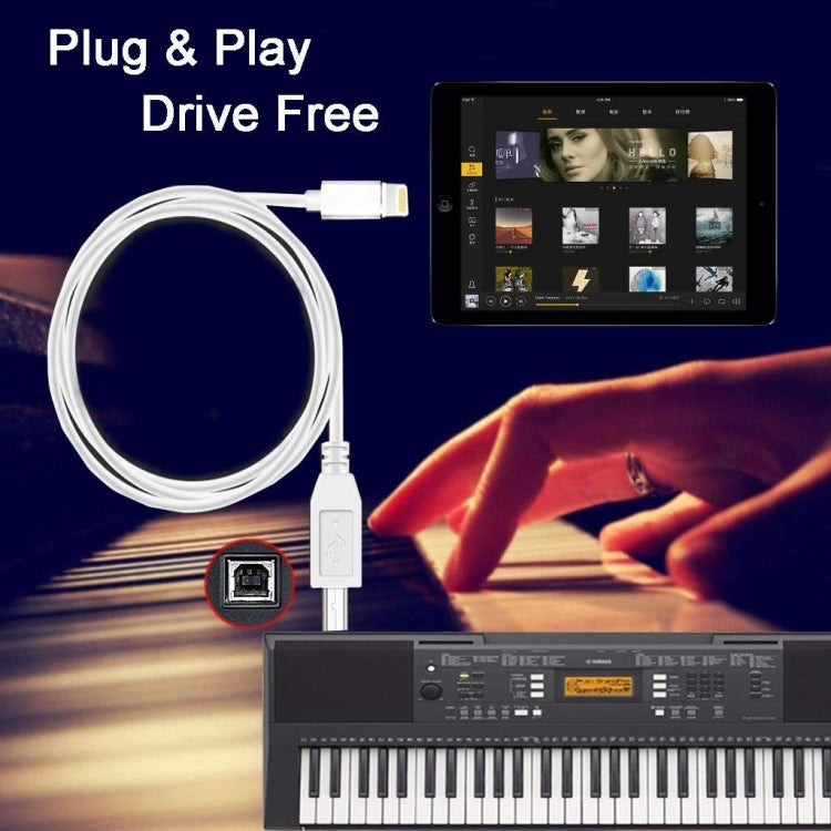 1m 8 Pin to Type-B เปียโนชาย/เปียโนอิเล็กทรอนิกส์สาย MIDI สายเคเบิลอะแดปเตอร์, 8 Pin