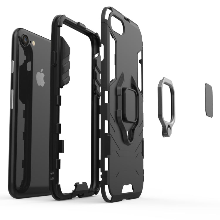 เคสกันกระแทก PC + TPU สำหรับ iPhone 8 Plus และ 7 Plus พร้อมที่ใส่แหวนแม่เหล็ก, For 8P & 7P