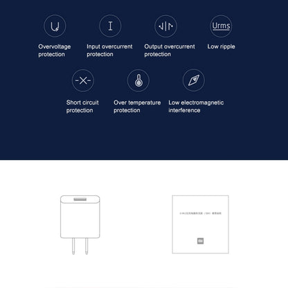 Original Xiaomi 18W Wall Charger Adapter พอร์ต USB Quick Charger, US Plug, 18W