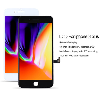 หน้าจอ LCD ดั้งเดิมและชุดประกอบ Digitizer สำหรับ iPhone 8 Plus, i8 Plus Original Black, i8 Plus Original White