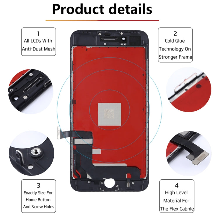 หน้าจอ LCD ดั้งเดิมและชุดประกอบ Digitizer สำหรับ iPhone 8 Plus, i8 Plus Original Black, i8 Plus Original White