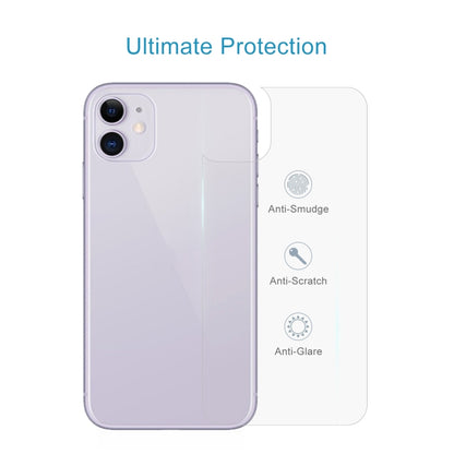 สำหรับ iPhone 11 9H 2.5D ครึ่งหน้าจอโทรศัพท์มือถือโปร่งใสฟิล์มกระจกนิรภัยฟิล์มด้านหลัง, For iPhone 11 (1 PC)