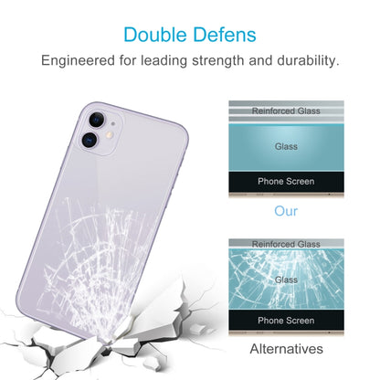 สำหรับ iPhone 11 9H 2.5D ครึ่งหน้าจอโทรศัพท์มือถือโปร่งใสฟิล์มกระจกนิรภัยฟิล์มด้านหลัง, For iPhone 11 (1 PC)