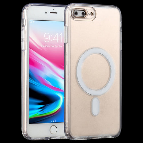 สำหรับ iPhone 7 Plus / 8 Plus เคส Magsafe แหวนแม่เหล็กแบบเรียบง่ายรวมทุกอย่าง PC คริสตัลอะคริลิคใส + เคสกันกระแทก TPU, For iPhone 7 Plus