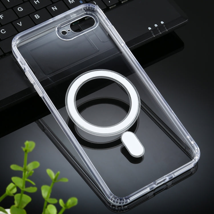 สำหรับ iPhone 7 Plus / 8 Plus เคส Magsafe แหวนแม่เหล็กแบบเรียบง่ายรวมทุกอย่าง PC คริสตัลอะคริลิคใส + เคสกันกระแทก TPU, For iPhone 7 Plus