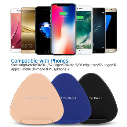 QK11 10W ABS + PC แท่นชาร์จไร้สาย Qi ชาร์จเร็ว, QK11 Black, QK11 Gold, QK11 Blue