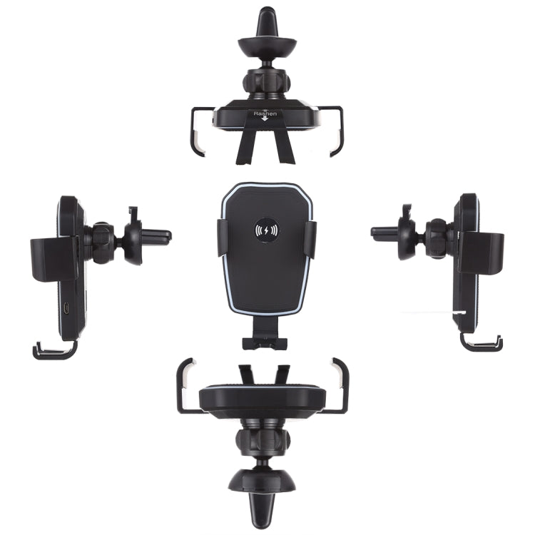 K81 10W QI Universal หมุนแรงโน้มถ่วง Induction รถชาร์จไร้สายผู้ถือโทรศัพท์มือถือพร้อมถ้วยดูด, K81