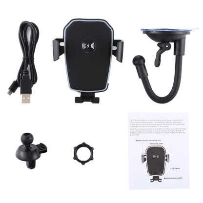 K81 10W QI Universal หมุนแรงโน้มถ่วง Induction รถชาร์จไร้สายผู้ถือโทรศัพท์มือถือพร้อมถ้วยดูด, K81
