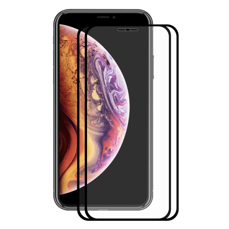 สำหรับ iPhone XS Max 2 ชิ้น ENKAY Hat-Prince 0.2mm 9H 2.5D ฟิล์มกระจกนิรภัยแบบเต็มหน้าจอ, For XS Max