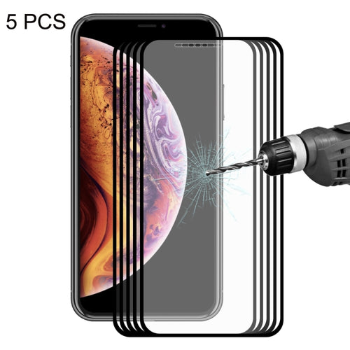 5 ชิ้นสำหรับ iPhone XS Max ENKAY Hat-Prince 0.2mm 9H 2.5D ฟิล์มกระจกนิรภัยแบบเต็มหน้าจอ, For XS Max (2.5D)