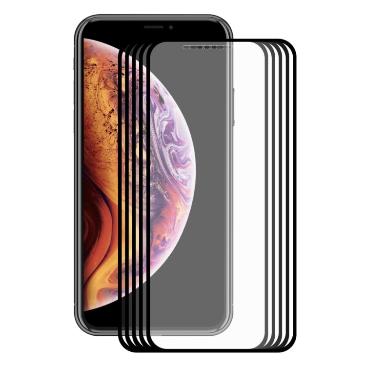 5 ชิ้นสำหรับ iPhone XS Max ENKAY Hat-Prince 0.2mm 9H 2.5D ฟิล์มกระจกนิรภัยแบบเต็มหน้าจอ, For XS Max (2.5D)