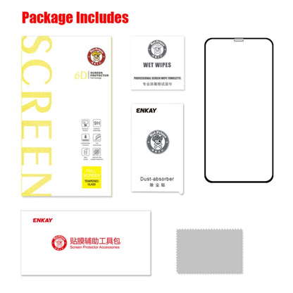 สำหรับ iPhone 11 Pro / XS / X ENKAY HatPrince 0.26mm 9H 6D ฟิล์มกระจกนิรภัยแบบเต็มหน้าจอโค้ง, For X / XS (6D)