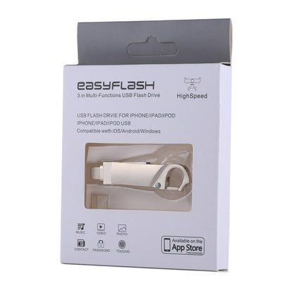 RQW-10F 2 ใน 1 USB 2.0 และ 8 พิน 64GB แฟลชไดรฟ์พวงกุญแจ, RQW-10F
