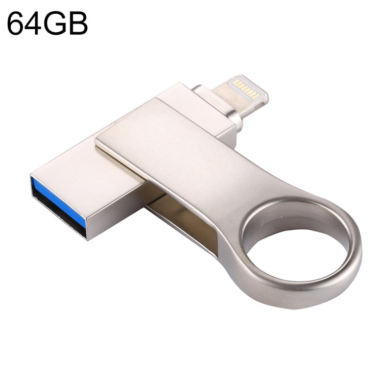 RQW-10D แฟลชไดรฟ์ USB 2.0 2 ใน 1 และ 8 พิน 64GB, RQW-10D