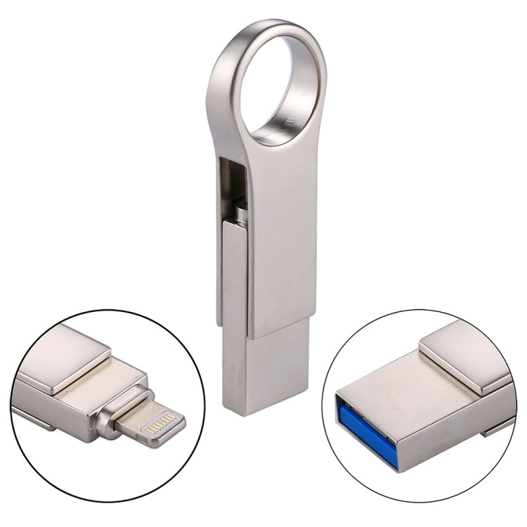 RQW-10D แฟลชไดรฟ์ USB 2.0 2 ใน 1 และ 8 พิน 16GB, RQW-10D