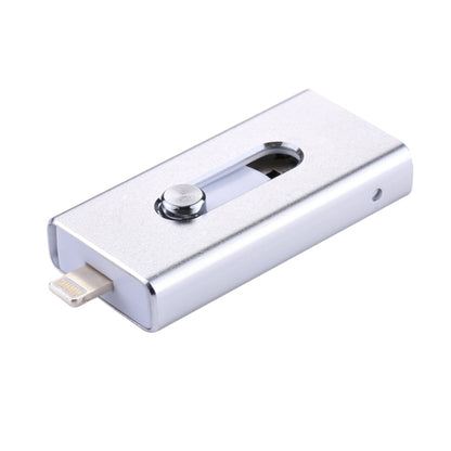 RQW-02 3 ใน 1 USB 2.0 และ 8 Pin และ Micro USB 32GB แฟลชไดรฟ์, RQW-02 Silver