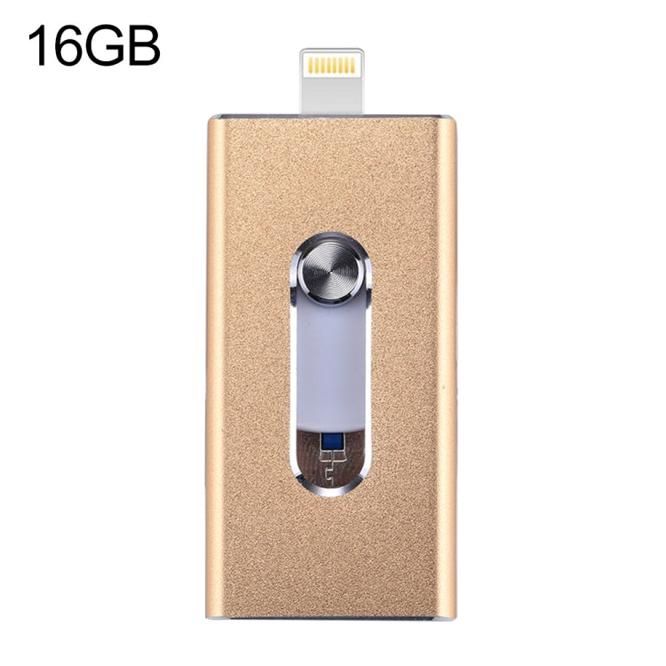 RQW-02 3 ใน 1 USB 2.0 และ 8 Pin และ Micro USB 16GB แฟลชไดรฟ์, RQW-02 Black, RQW-02 Gold, RQW-02 Blue, RQW-02 Red, RQW-02 Silver