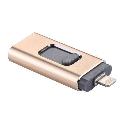 easyflash RQW-01B 3 ใน 1 USB 2.0 และ 8 Pin และ Micro USB 32GB แฟลชไดรฟ์, RQW-01B Gold