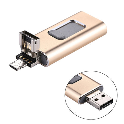easyflash RQW-01B 3 ใน 1 USB 2.0 และ 8 Pin และ Micro USB 32GB แฟลชไดรฟ์, RQW-01B Gold