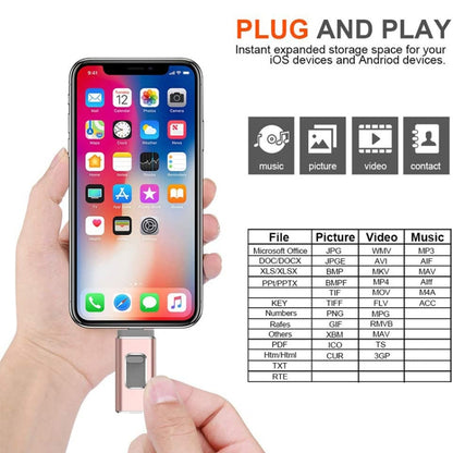 easyflash RQW-01B 3 ใน 1 USB 2.0 และ 8 Pin และ Micro USB 32GB แฟลชไดรฟ์, RQW-01B Gold