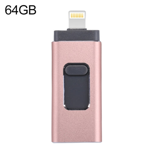 easyflash RQW-01B 3 ใน 1 USB 2.0 และ 8 Pin และ Micro USB 64GB แฟลชไดรฟ์, RQW-01B Rose Gold