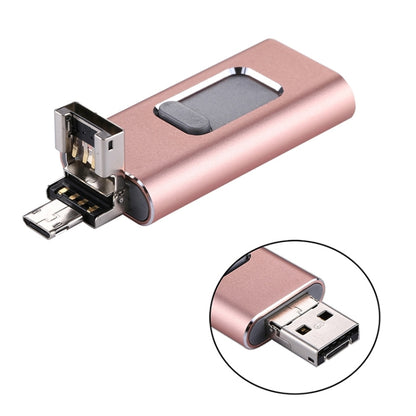 easyflash RQW-01B 3 ใน 1 USB 2.0 และ 8 Pin และ Micro USB 64GB แฟลชไดรฟ์, RQW-01B Rose Gold
