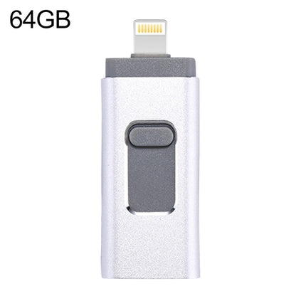 easyflash RQW-01B 3 ใน 1 USB 2.0 และ 8 Pin และ Micro USB 64GB แฟลชไดรฟ์, RQW-01B Silver