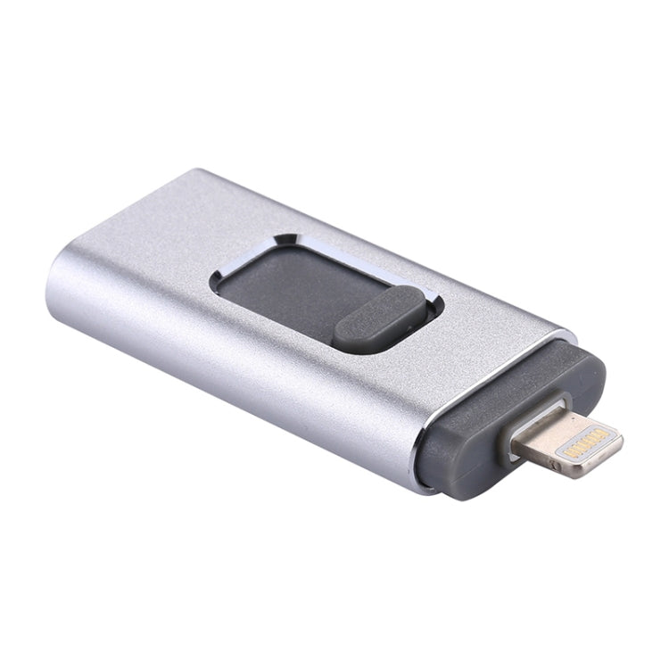 easyflash RQW-01B 3 ใน 1 USB 2.0 และ 8 Pin และ Micro USB 64GB แฟลชไดรฟ์, RQW-01B Silver