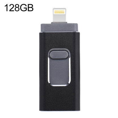easyflash RQW-01B 3 ใน 1 USB 2.0 และ 8 Pin และ Micro USB 128GB แฟลชไดรฟ์, RQW-01B Black