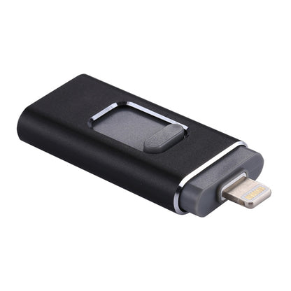 easyflash RQW-01B 3 ใน 1 USB 2.0 และ 8 Pin และ Micro USB 128GB แฟลชไดรฟ์, RQW-01B Black