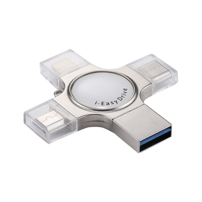 RQW-11S 4 ใน 1 USB 2.0 และ 8 พินและไมโคร USB และแฟลชไดรฟ์ USB-C / Type-C 64GB, RQW-11S