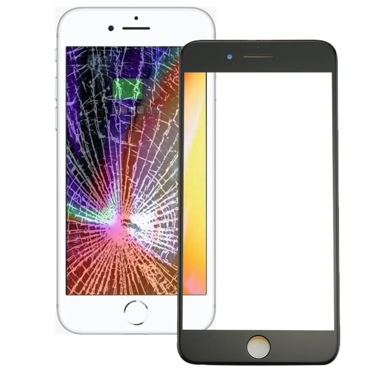 สำหรับ iPhone 8 Plus หน้าจอด้านหน้าเลนส์กระจกด้านนอกพร้อมกรอบหน้าจอ LCD ด้านหน้า, For iPhone 8 Plus (Frame)