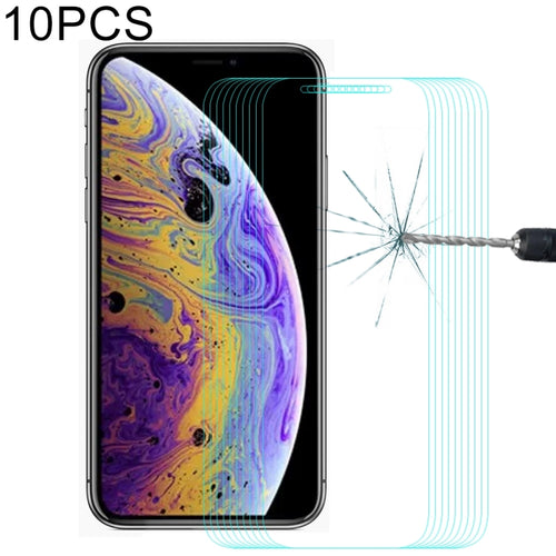 สำหรับ iPhone 11 Pro / XS / X 10 ชิ้น ENKAY HatPrince 0.26mm 9H 2.5D ฟิล์มกระจกนิรภัย, For XS (10 PCS)