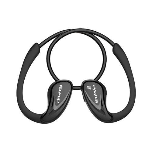 AWEI A880BL กีฬากันน้ำ Bluetooth CSR4.1 หูฟัง ชุดหูฟังสเตอริโอไร้สายพร้อมฟังก์ชัน NFC, A880BL