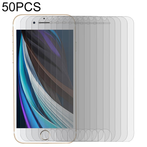 สำหรับ iPhone SE 2022 / SE 2020 50pcs Large Arc EdgeTempered Glass Film, For iPhone SE 2022 (50pcs)