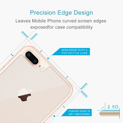 สำหรับเมมเบรนด้านหลัง IPhone 8 Plus และ 7 Plus ความแข็ง 0.3 มม. 9H การป้องกันชายแดนโค้ง 2.5d ระเบิดเมมเบรนด้านหลังคุณภาพสูง, For 8P & 7P