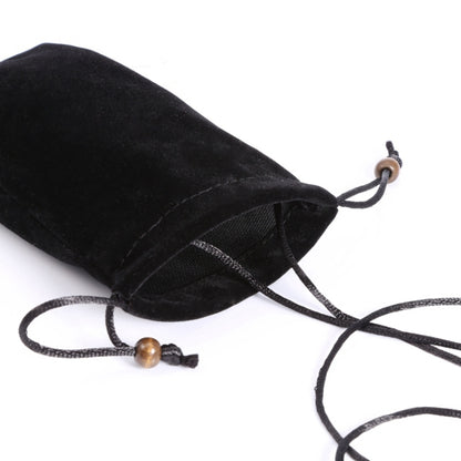 6.9 นิ้ว Universal Leisure Cotton Flock Cloth กระเป๋าพกพาพร้อมเชือกเส้นเล็กสำหรับ iPhone 8 Plus, Galaxy S10 +, Huawei Mate 20X, Xiaomi Max