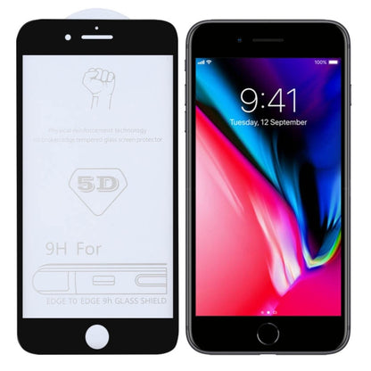 25 ชิ้น 9H 5D เต็มกาวฟิล์มกระจกนิรภัยแบบเต็มหน้าจอสำหรับ iPhone 7 Plus / 8 Plus, For iPhone 7 Plus / 8 Plus (25 PCS)